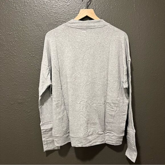 NWOT Zuda Heather Grey Z-Knit Surplice Layering Top - Picture 7 of 11